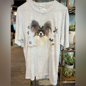 Large papillon dog shirt